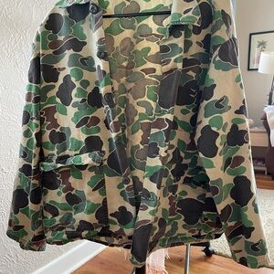 Vintage Camouflage Button-Up Jacket